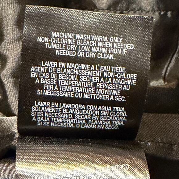 Tahari Leopard Ruffle Ruched Jacket Y2K Stretch Brown Black Hook Eye Close Sz 4 - Picture 9 of 9